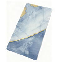 Panneau mural en PVC marbré 3D brillant, résistant aux rayures, aux UV, ignifuge et imperméable pour la décoration intérieure