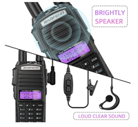 Walkie Talkie Baofeng Bf Uv-82 ad Alta Potenza Tri-Power 8W, Radio Ricetrasmittente a Lunga Durata, Impermeabile a Lungo Raggio Uhf Vhf Uv82 Ht