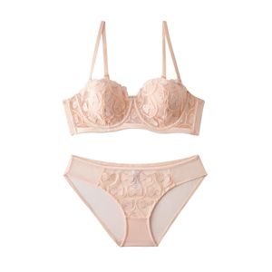 Conjunto de sujetador y Bragas para mujer, ropa interior transpirable para niñas, conjuntos de bragas breves transparentes para mujer, sexy para mujer, poliéster 100% personalizado - Product Image 3