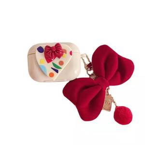 Étui Airpods <span class=keywords><strong>Pro</strong></span> 1/<span class=keywords><strong>2</strong></span>/4 en Silicone souple, Transparent, en forme de cœur, fleur 3d, avec crochet métallique papillon, <span class=keywords><strong>coque</strong></span> - Product Image 1