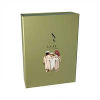 Boîte-cadeau de vêtements pliants haut de gamme avec ruban Logo personnalisé Chemises habillées de mariage de luxe Chaussures Boîte d'emballage magnétique Vêtements de bébé