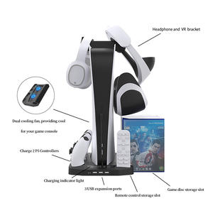 Station de Refroidissement KJH pour Console de Jeu <span class=keywords><strong>PS5</strong></span>, Station de Charge Double pour Manette <span class=keywords><strong>PS5</strong></span>, Support Multi-Fonction, Accessoires de Jeu Vidéo - Product Image 2