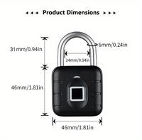 Sécurité renforcée avec serrure de porte électronique biométrique intelligente en alliage de zinc et cadenas étanche antivol pour sac