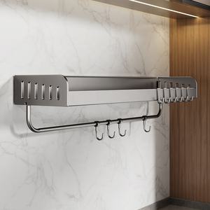 ชั้นวางเครื่องเทศโลหะชั้นวางมีดติดผนังชั้นวางเครื่องมือชั้นวางบนโต๊ะอาหารชั้นวางในครัว - Product Image 4