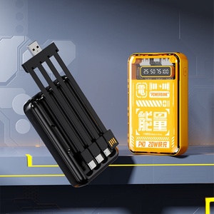 Batería Externa Portátil Mini de 10000mAh y 10W con Cables Integrados, Carga Rápida, Pantalla Digital y Luz LED - Product Image 2