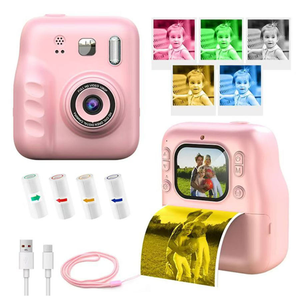Nouvel appareil photo numérique pour enfants avec impression instantanée, capteur CMOS, écran IPS 2 pouces, Full HD, prise en charge de la carte TF, cadeau adorable - Product Image 6