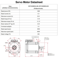 Kit de Motor y Accionamiento Servo AC PROFINET de 1kW, 3000 RPM, 2kHz, 125μs, 17 bits, Modo DSC para Brazo Robótico CNC, Fabricante de Máquinas de Empaquetado
