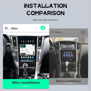 Système double écran vertical style Tesla Android 14 pour Infiniti Q50 Q50L 2013-2019 Autoradio GPS Navigation Lecteur multimédia - Product Image 2