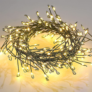 LED鞭炮绿线防水Led灯串窗帘灯节日花园装饰灯室内室外圣诞节 - Product Image 6