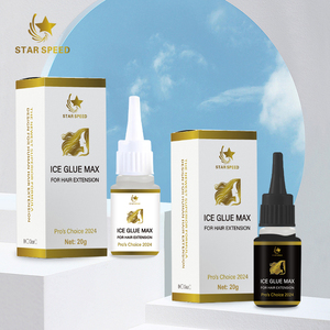 Colla per Extension di Capelli Umani Tipo Ice Glue <span class=keywords><strong>Max</strong></span> 20G Gel Nero Trasparente per Extension Uso Professionale - Product Image 4