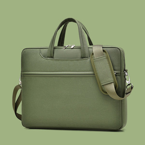 Sac à bandoulière Oxford pour ordinateur portable, sacoche de protection antichoc, portable, légère, pour hommes et femmes, porte-documents de sécurité noir de 14 pouces - Product Image 1