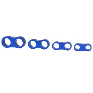 Aluminum Alloy Oil Pipe <b>Clamp</b> AN48106 4-Pack Blue Automotive Hose Fixing <b>Clip</b> For AN4 AN6 AN8 AN10 - Product Image 1