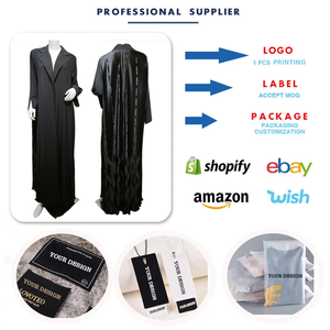 Abiti Kaftan Neri <span class=keywords><strong>Aya</strong></span> per il Ramadan 205, Cardigan da Donna, Vesti Femminili, Abbigliamento Islamico, Abito <span class=keywords><strong>Aya</strong></span> Dubai per Donne - Product Image 5