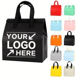 Bolsas Térmicas para Alimentos Personalizadas al por Mayor, Bolsas Impermeables para Transporte de Alimentos, Bolsas Refrigeradas Desechables de Tela No Tejida para Comida para Llevar - Product Image 1