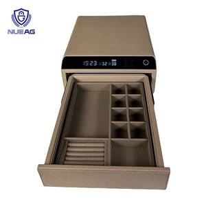 Ngăn kéo da sang trọng phong cách an toàn với hai lớp công suất lớn thông minh vân tay wifi tất cả thép chống trộm nhà an toàn - Product Image 5