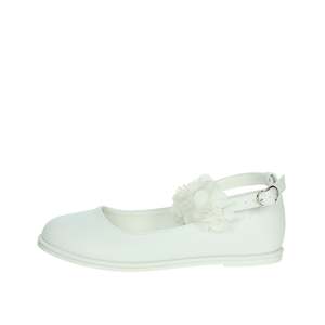 Bailarinas Blancas para Niña Gaelle Paris con Detalle de Flor y Correa en el Tobillo - Product Image 1
