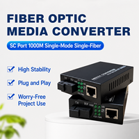 Convertisseur de média fibre optique monomode SC/LC 100 Mbps/1000 Mbps/1G Ethernet vers fibre optique 1/4/8 ports