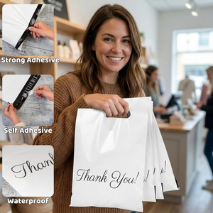 <span class=keywords><strong>Buste</strong></span> Postali in Polietilene Opaco di Lusso con Maniglia Fustellata, Stampa Logo Personalizzata, Impermeabili e Antistrappo <span class=keywords><strong>per</strong></span> <span class=keywords><strong>Abiti</strong></span> e Scarpe - Product Image 3