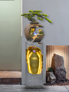 Rocalla de resina fuente corriente para sala de estar, balcón, estanque de peces, cortina de agua, decoración de pared para paisajismo interior y exterior - Product Image 5