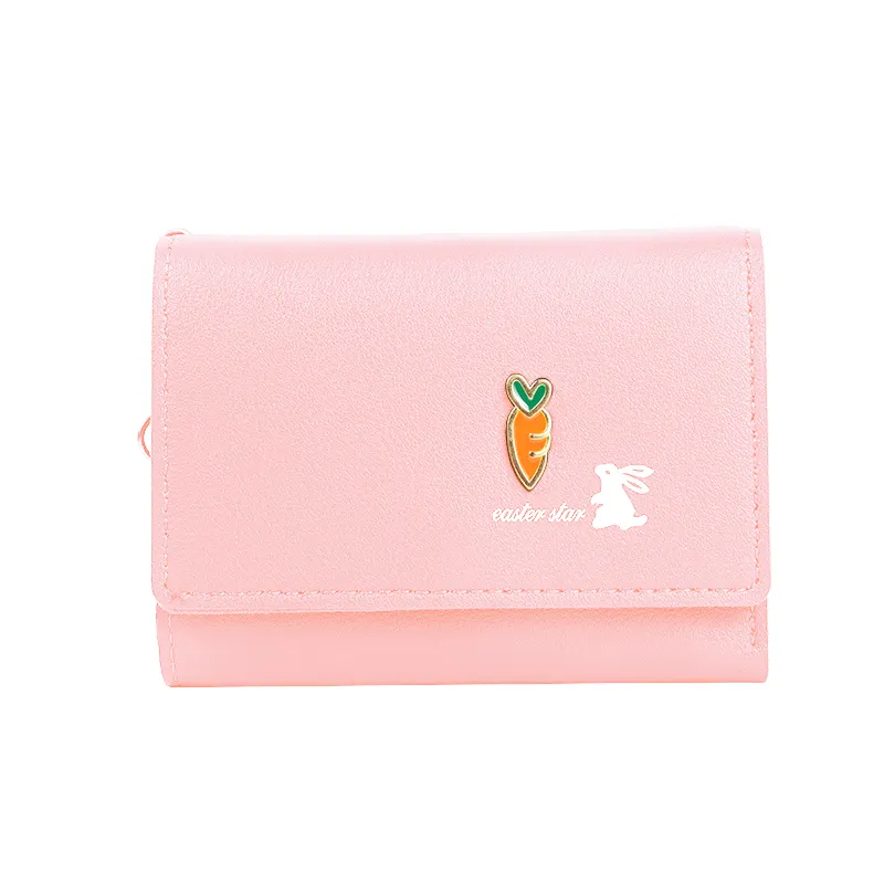 Hot jual Dompet untuk wanita baru wanita dompet pendek lucu Fashion dompet anak perempuan Mini kecil PU kulit dompet koin