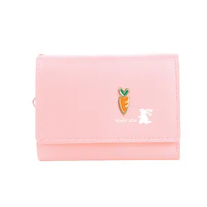 محفظة نسائية جديدة رائجة البيع-محفظة صغيرة قصيرة لطيفة أنيقة للفتيات محفظة عملات معدنية صغيرة من الجلد الصناعي