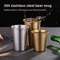Gobelets en acier inoxydable 304, verres à bière en acier inoxydable, tasses à café, verres à bière, vente directe d'usine