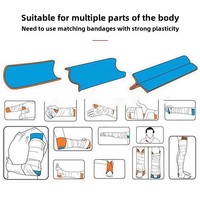 Attelle réglable en polymère de type rouleau pour attelle de fixation d'os de bras et de jambe pour la fracture de la main et du pied rouleau d'attelle pliable