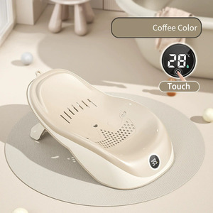Fournitures pour bébé <span class=keywords><strong>Baignoire</strong></span> pliable avec affichage <span class=keywords><strong>de</strong></span> la température <span class=keywords><strong>Support</strong></span> pratique pour le bain - Product Image 3