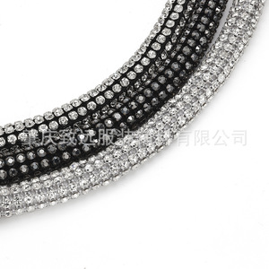 Malla de diamantes de imitación de 7 filas, cuerda completa de diamantes de imitación de 3 mm, facetada cuadrada, accesorios de joyería DIY para ropa, zapatos, sombreros y disfraces - Product Image 4