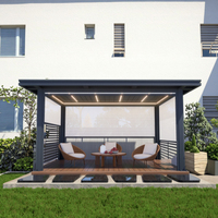 Pavillon gazebo pergola écologique en alliage d'aluminium moderne haute performance pour jardin arrière-cour extérieur facile à assembler