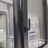 Ventana Abatible de Aluminio AMJ NFRC Csa para Pedidos al por Mayor, Logotipo Personalizado OEM, Directo de Fábrica, Ventana Abatible de Doble Acristalamiento para Distribuidores