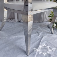 Chaises de mariage à grand bras argentées