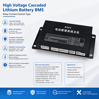 Système de gestion de batterie (BMS) haute tension évolutif 256S EC-HV-MC1+EC-HV-SC15+écran LCD 4,3 pouces avec CAN RS485 pour packs de batteries