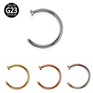 Anneau de nez en titane pour femmes, anneau de nez, Piercing, bijoux de corps, forme ronde, ASTM F136 G23 - Product Image 6