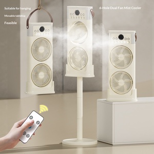 USB Rechargeable Desktop air Conditioning <strong>Fan</strong> <strong>Remote</strong> <strong>Control</strong> &amp; Light Floor-standing Humidifying Desktop Spray Cooling <strong>Fan</strong> Timed - Product Image 4