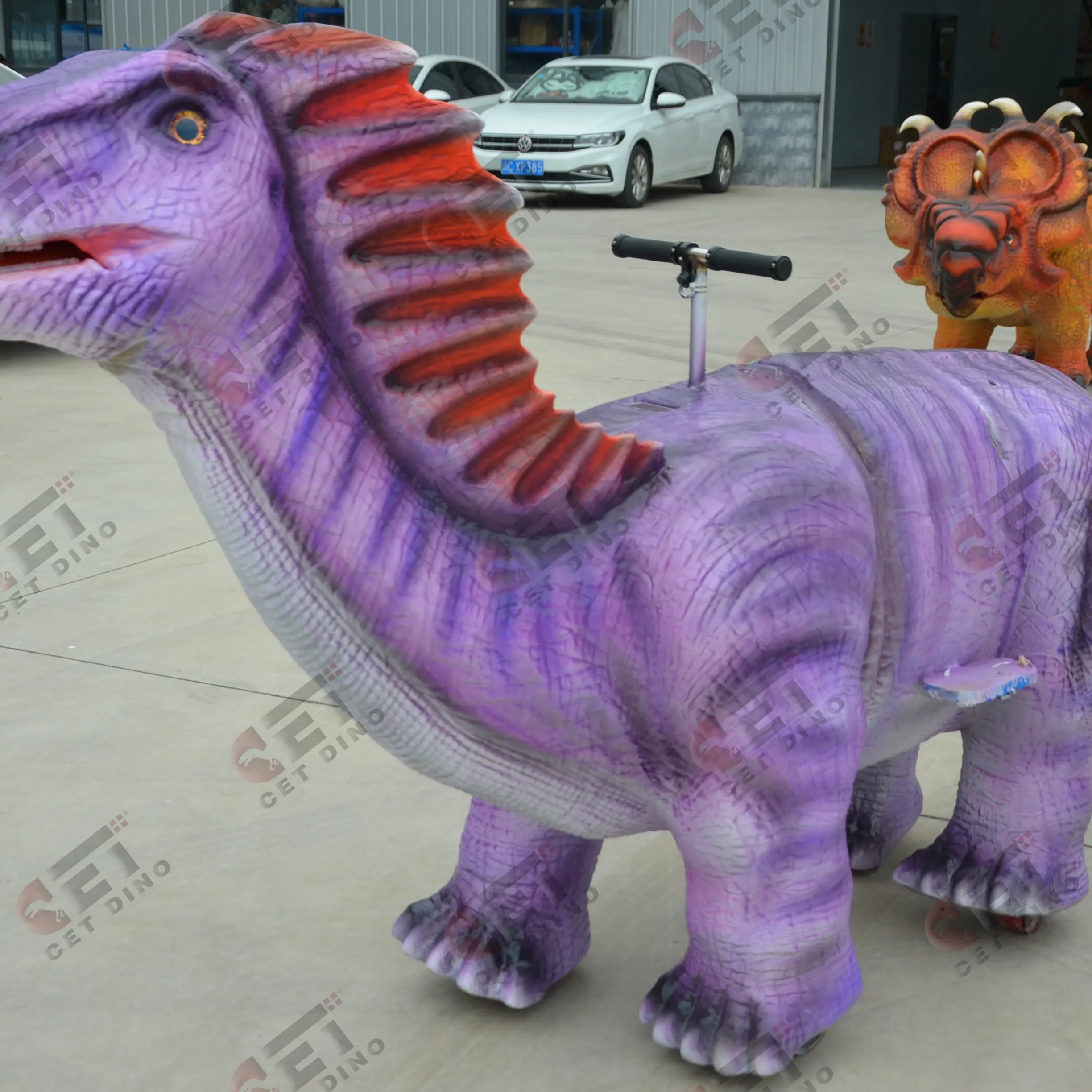 Electrical walking dinosaur amusement rides interactive dinosaurs ride on