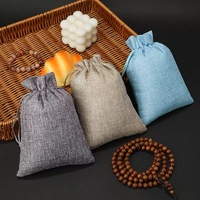 Pochette en jute colorée imprimée, écologique, réutilisable et durable avec cordon de serrage, sac cadeau personnalisé avec logo, pour bonbons d'Halloween, jouets, bijoux, rangement