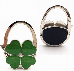 Colgador de bolso plegable con diseño de mariposa y gato, gancho de mesa para cartera, con diseño de trébol de cuatro hojas, para bodas y cumpleaños - Product Image 2