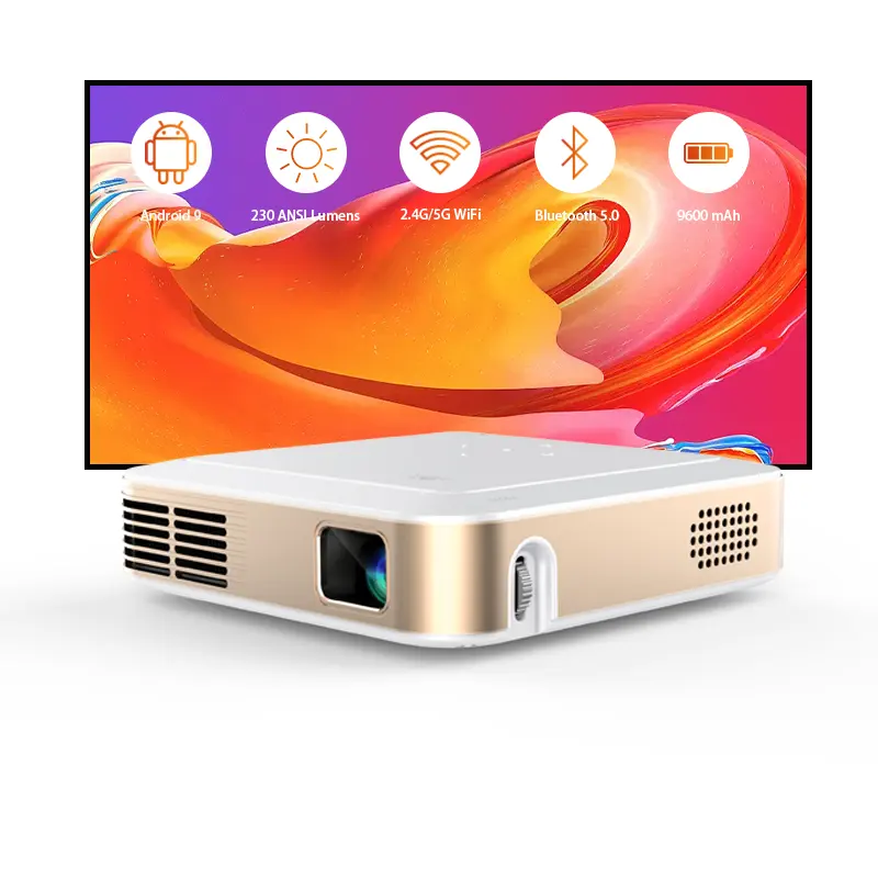 New S-230 3 d tv projectur 4k smart mini android project korean portable projector with rechargeable battery