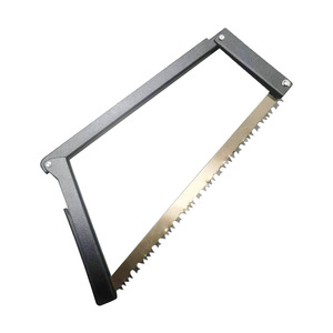 Scie à main pliante, lame en acier de 580 mm, outil de camping portable, couleur noire - Product Image 1
