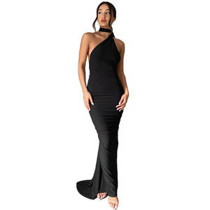 Abito a tubino al ginocchio da donna, sexy, con scollo sulla schiena e vita naturale, Estate 2025 - Product Image 6