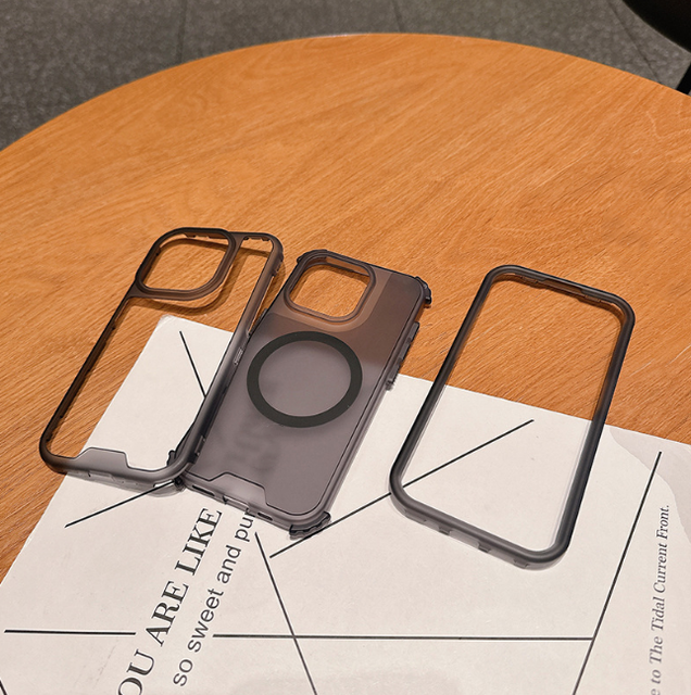 GSCASE 360 Mobile Phone Accessories Wholesale Magnetic Transparent Matte Luxury Case for Iphone 11 12 13 14 15 16 17 Pro Max