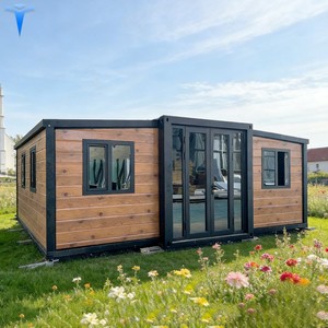 Casa container prefabbricata espandibile di <span class=keywords><strong>grandi</strong></span> dimensioni 40 piedi x 20 piedi, struttura in acciaio prefabbricata, casa container modulare - Product Image 1
