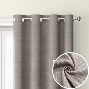 Rideaux prêts à l'emploi avec œillets pour fenêtre à motif de <span class=keywords><strong>grille</strong></span> moderne nordique personnalisé pour salon chambre à coucher maison - Product Image 3