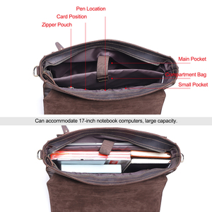 DUJIANG mallette classique en <span class=keywords><strong>cuir</strong></span> véritable pour <span class=keywords><strong>ordinateur</strong></span> portable <span class=keywords><strong>sac</strong></span> de luxe vintage 15 <span class=keywords><strong>pouces</strong></span> <span class=keywords><strong>sac</strong></span> à main pour hommes à usage professionnel - Product Image 5