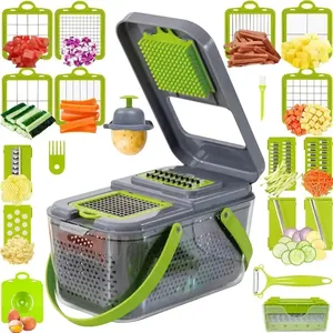 Vente chaude 22 en 1 légumes fruits hachoir Cutter manuel multifonctionnel légumes et fruits Cutter pour accessoires de cuisine