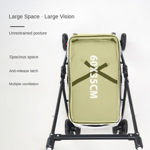 Carrito Plegable de Metal Resistente para Mascotas, Carrito de Viaje para Perros Pequeños y Gatos, Transpirable y Portátil - Product Image 2