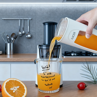 Mélangeur presse-agrumes portable de 340ml Mini mélangeur électrique multifonctionnel autonettoyant pour fruits et légumes avec source d'alimentation USB