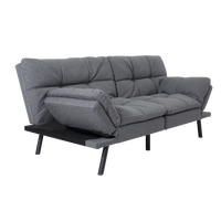Sofá Cama Plegable Tufted de Alta Calidad Nisco, Diseño Moderno con Espuma Viscoelástica, Dos o Tres Plazas para Salas de Estar Pequeñas