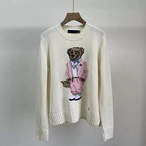 Suéter Coreano <span class=keywords><strong>de</strong></span> Algodón 100% para Mujer, Color Rosa, Cuello Redondo, Tejido Frontal, Estilo Americano, Colección Invierno - Product Image 6